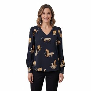 Jodifl Cheetah Novelty Print Blouse